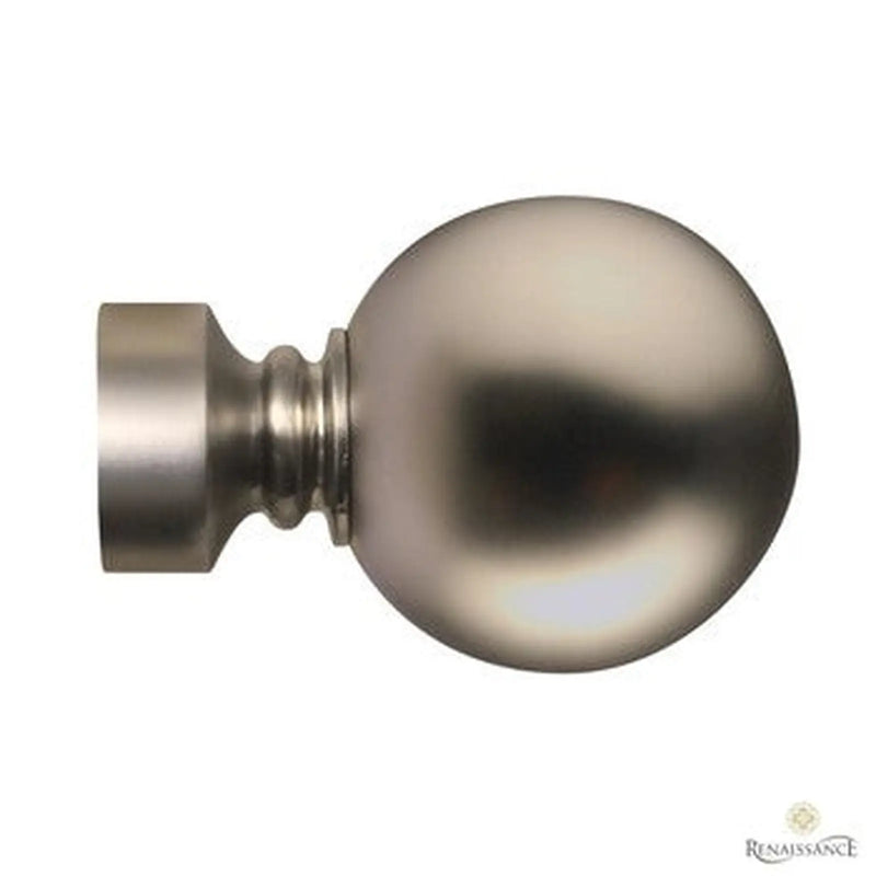 RENAISSANCE Orbit 28mm Plain Ball Finial Pair Titanium