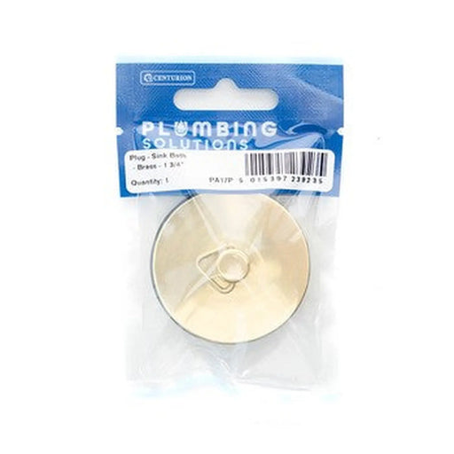 centurion PS 1 3/4" Brass Plated Sink Plug