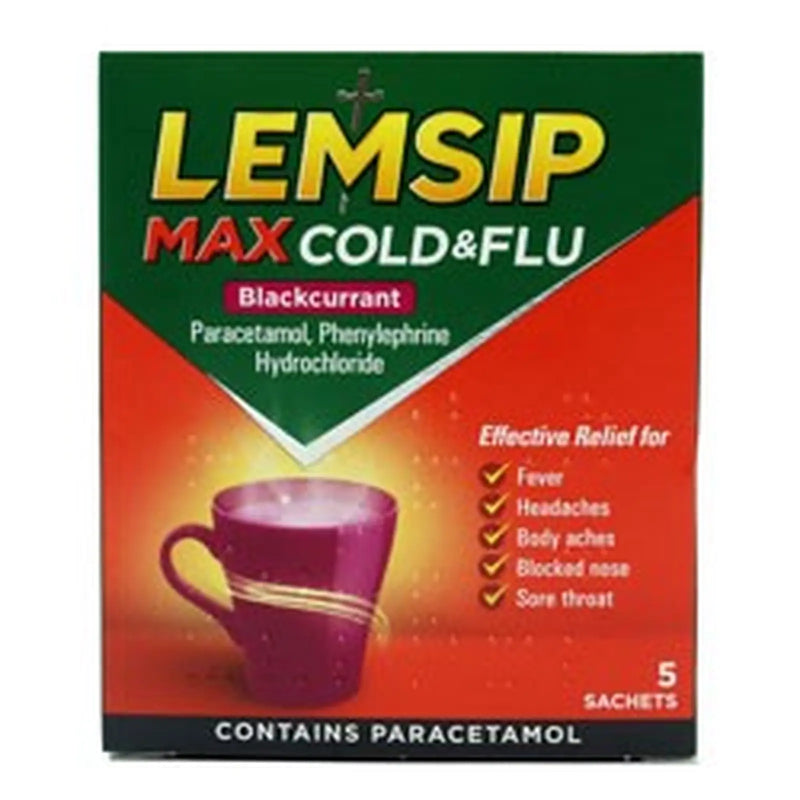 rayburn Lemsip Max Blackcurrant 5 Sachets