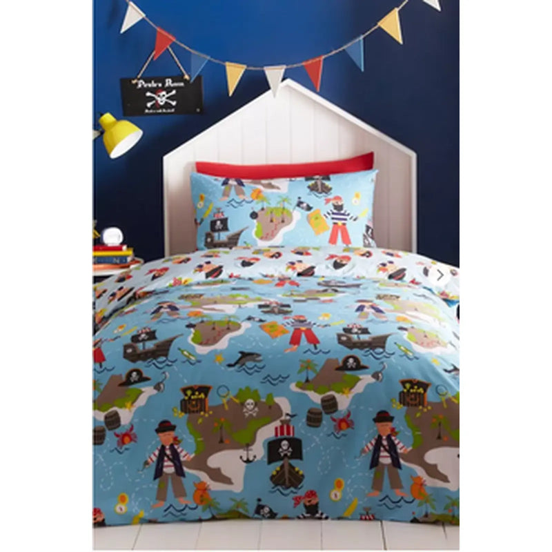 Portfolio Kids Pirates Map Single Duvet Cover Set