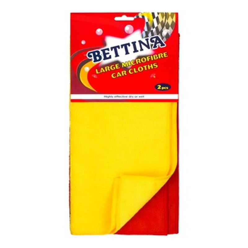 BETTINA Large Microfibre Car Cloths 2Pc
