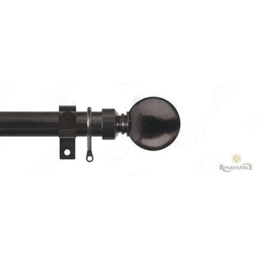 RENAISSANCE Ext 28 Curtain Pole Black Nickel 120-210cm