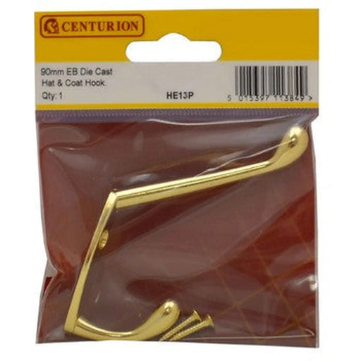 centurion 90mm EB Die Cast Hat & Coat Hook