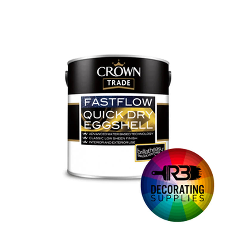 Crown Trade Fastflow  Quick Dry Eggshell 1L Tinted "Platinum Base"