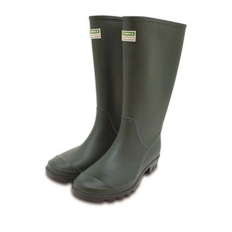 Town & Country Eco PVC Boots Full Length S-9 Green