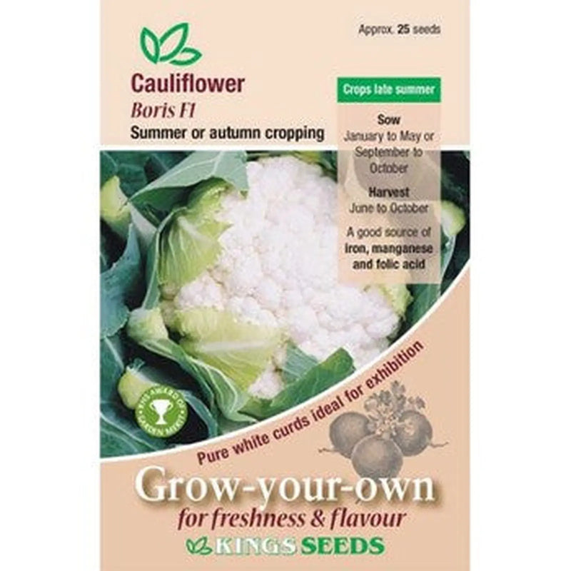 Kings Seeds Cauliflower, Boris F1 (PM D)