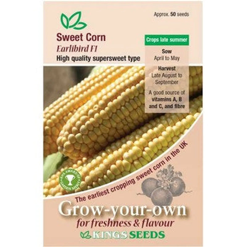 Kings Seeds Sweet Corn, Earlibird F1 (PM B )
