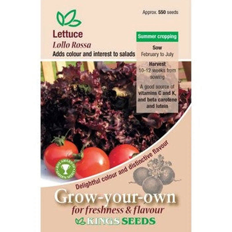 Kings Seeds Lettuce, Lollo Rossa (PM A )