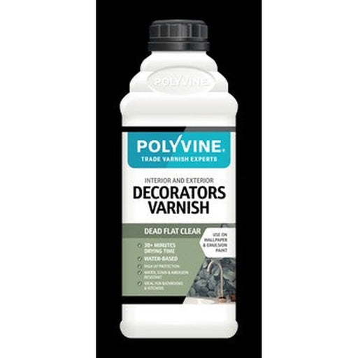 Polyvine Decorators Varnish Dead Flat Clear 1L