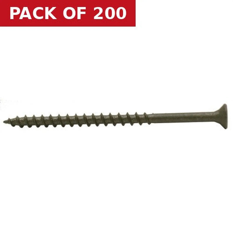 Centurion Timber Decking Screws - 75mm x 4.5mm - Green - (200)