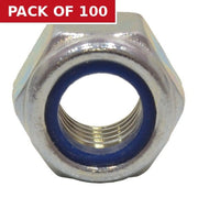Centurion M12 ZP Nylon Locking Nuts   (100)