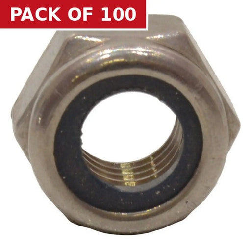 Centurion M12 SS Nylon Locking Nuts   (100)