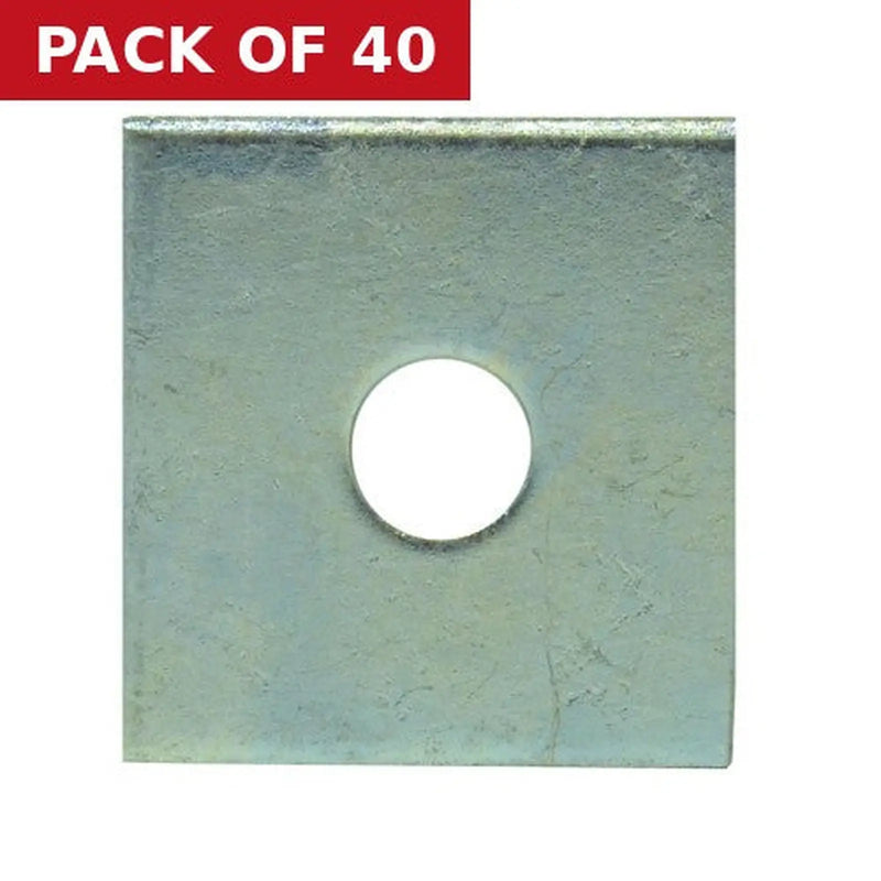 Centurion 10mm x 50mm  ZP Square Plate Repair Washers   (40)