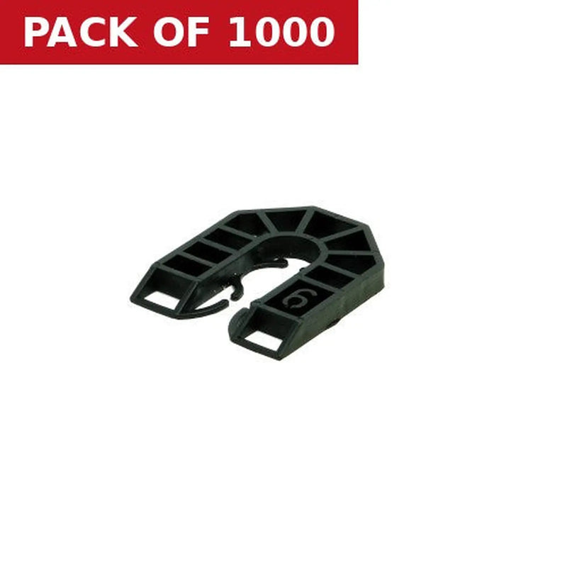 Centurion 6mm x 43mm x 55mm Black Small 'U' Shim  (1000)