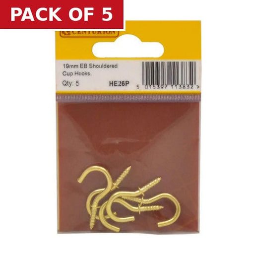 Centurion 19mm EB Shouldered Cup Hooks (Pack of 5)