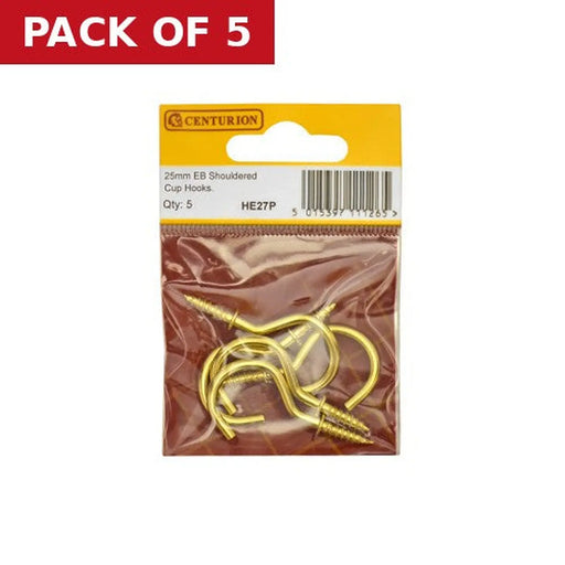 Centurion 25mm EB Shouldered Cup Hooks (Pack of 5)