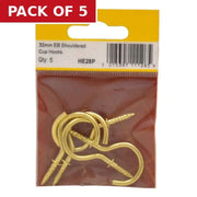 Centurion 32mm EB Shouldered Cup Hooks (Pack of 5)