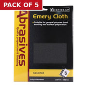 Abrasives Assorted Emery Cloths, Pack of 5