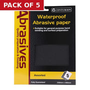 Centurion Abrasives Assorted Emery Cloths, pack of 5