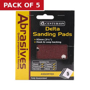 Centurion Abrasives Sanding Triangles, Assorted 90 x 90 x 90mm (Pack of 5)