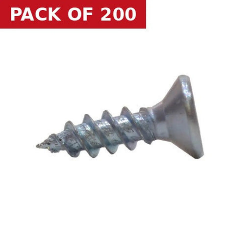 Centurion 1/2" x 6 ZP Cross Recessed Hardened Twin Thread Woodscrews with Countersunk Head (200)