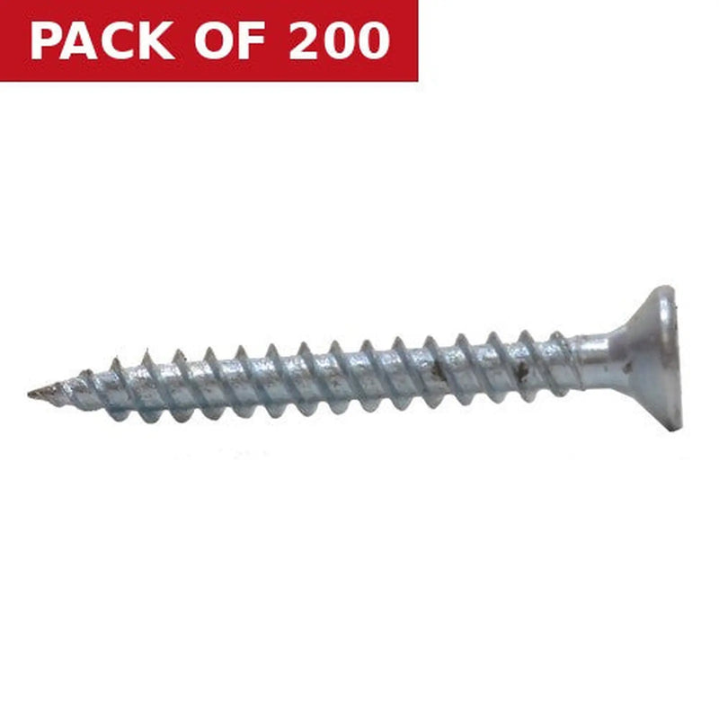 Centurion 1 1/4" x 6 ZP Cross Recessed Hardened Twin Thread Woodscrews with Countersunk Head  (200)