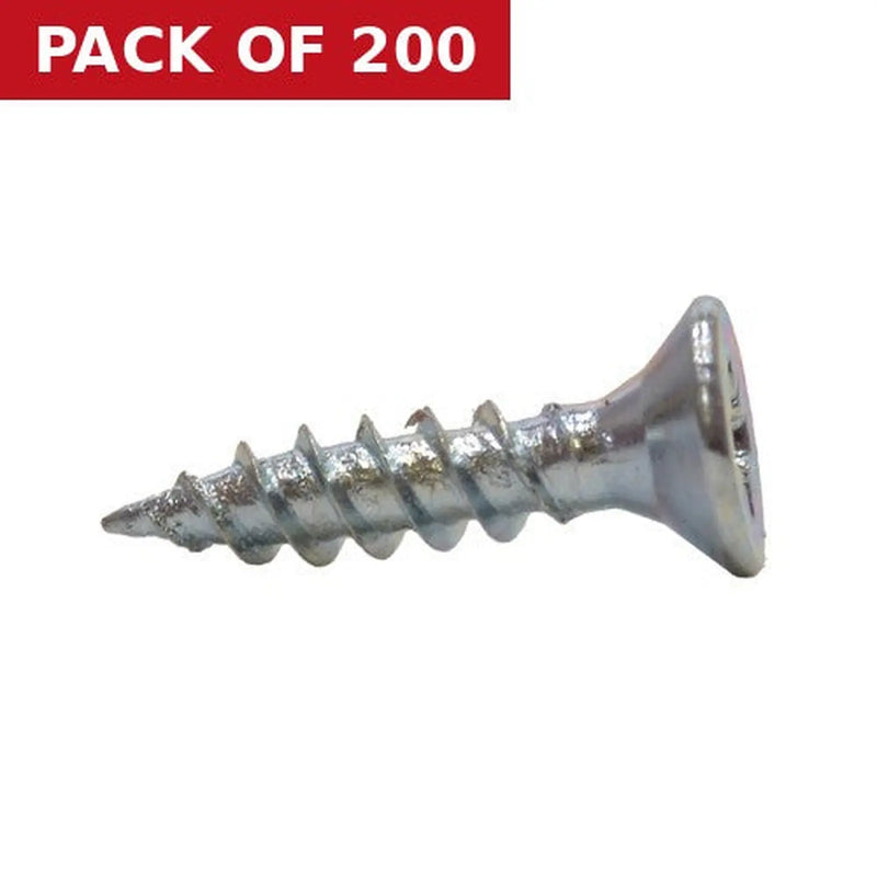 Centurion 3/4" x 8 ZP Cross Recessed Hardened Twin Thread Woodscrews with Countersunk Head  (200)