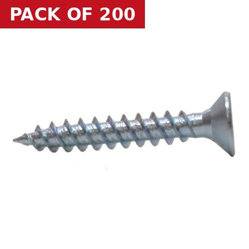 Centurion 1 1/4" x 10 ZP Cross Recessed Hardened Twin Thread Woodscrews with Countersunk Head  (200)