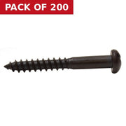Centurion 1 1/2" x 10 Pozi Round Head Woodscrew - Black Japanned - (200)