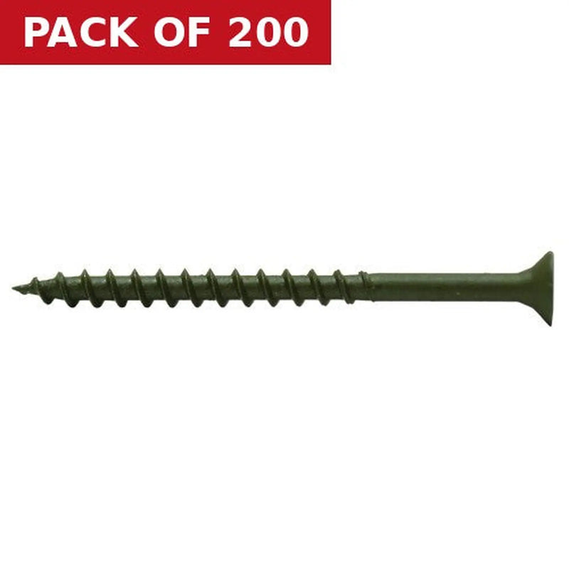 Centurion Timber Decking Screws - 60mm x 4.5mm - Green - (200)