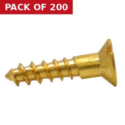 Centurion 5/8" x 6 Slotted Brass Woodscrew - Countersunk Head - (200)