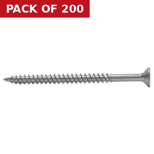 Centurion 2" x 6 ZP Cross Recessed Hardened Twin Thread Woodscrews with Countersunk Head  (200)