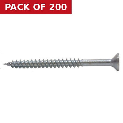 Centurion 1 3/4" x 6 ZP Cross Recessed Hardened Twin Thread Woodscrews with Countersunk Head  (200)