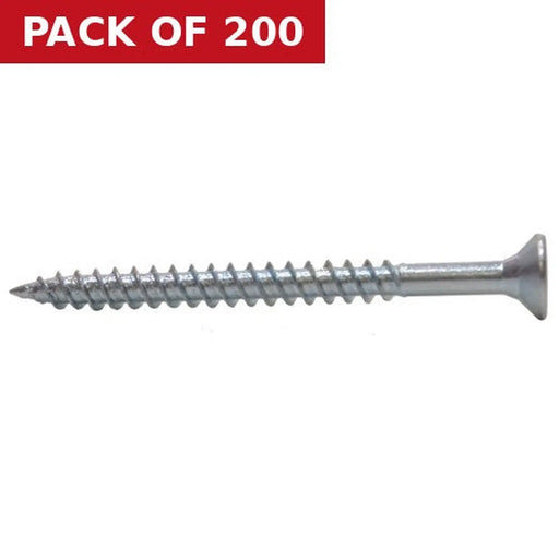 Centurion 1 3/4" x 8 ZP Cross Recessed Hardened Twin Thread Woodscrews with Countersunk Head  (200)