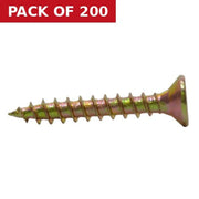 Centurion 3mm x 20mm ZYP Multi Purpose Single Thread Countersunk Pozi Screws (200)