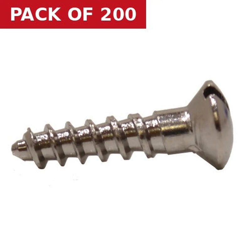 Centurion 5/8" x 6 Slotted Raised Head Woodscrew - Chrome Plated - (200)