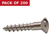 Centurion 3/4" x 6 Slotted Raised Head Woodscrew - Chrome Plated - (200)