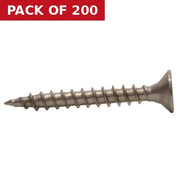 Centurion 4mm x 30mm Stainless Steel Chipboard Screws CRCS Head Countersunk  (200)