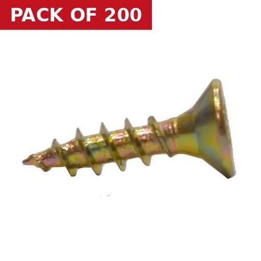 Centurion 4mm x 15mm ZYP Multi Purpose Single Thread Countersunk Pozi Screws  (200)