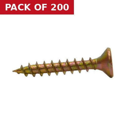 Centurion 4mm x 25mm ZYP Multi Purpose Single Thread Countersunk Pozi Screws  (200)