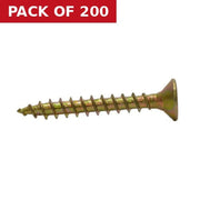 Centurion 4mm x 30mm ZYP Multi Purpose Single Thread Countersunk Pozi Screws  (200)