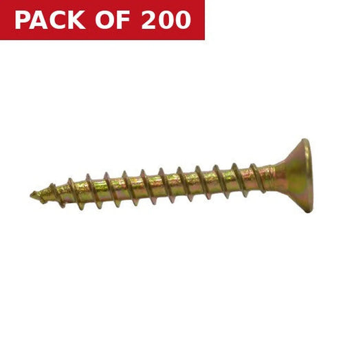 Centurion 4mm x 30mm ZYP Multi Purpose Single Thread Countersunk Pozi Screws  (200)