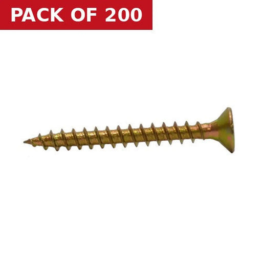 Centurion 4mm x 35mm ZYP Multi Purpose Single Thread Countersunk Pozi Screws  (200)
