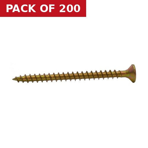 Centurion 4mm x 50mm ZYP Multi Purpose Single Thread Countersunk Pozi Screws  (200)