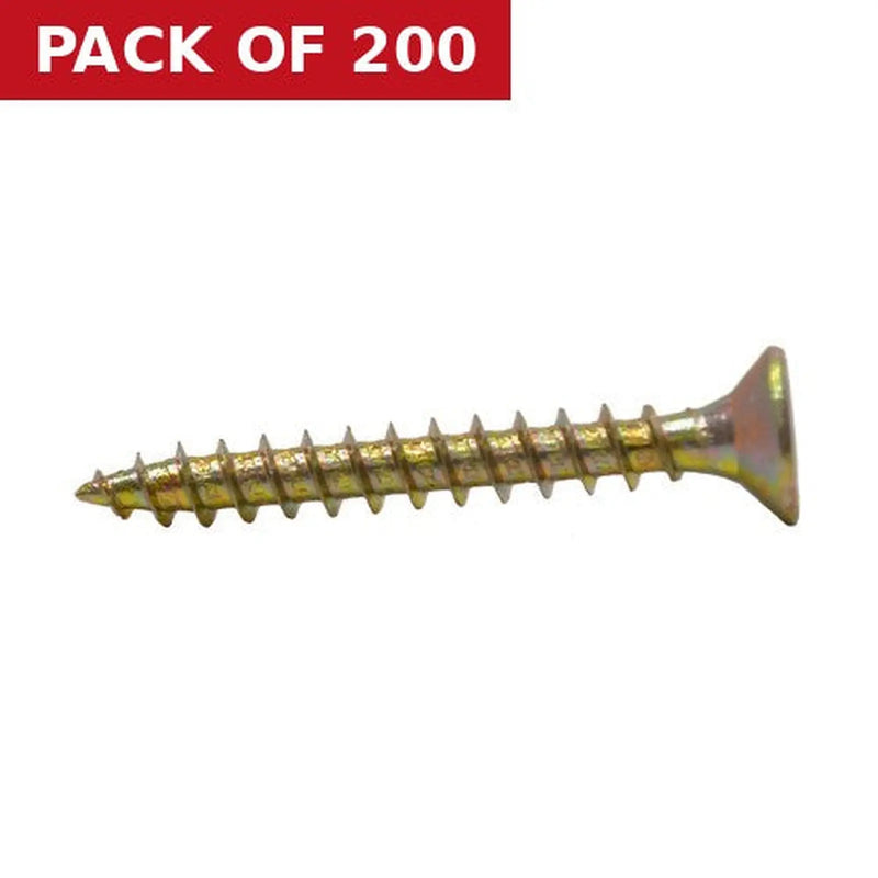 Centurion 5mm x 40mm ZYP Multi Purpose Single Thread Countersunk Pozi Screws  (200)