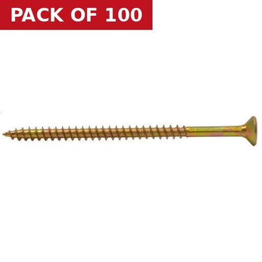 Centurion 6mm x 100mm ZYP Multi Purpose Single Thread Countersunk Pozi Screws  (100)
