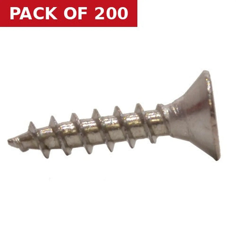 Centurion 3.5mm x 16mm Stainless Steel Chipboard Screws CRCS Head Countersunk  (200)