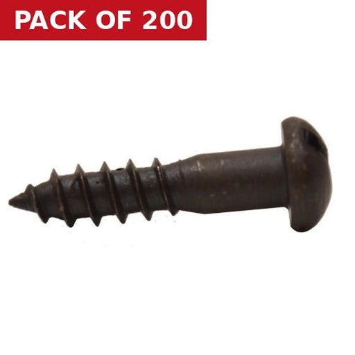 Centurion 3/4" x 8 Pozi Round Head Woodscrew - Black Japanned - (200)