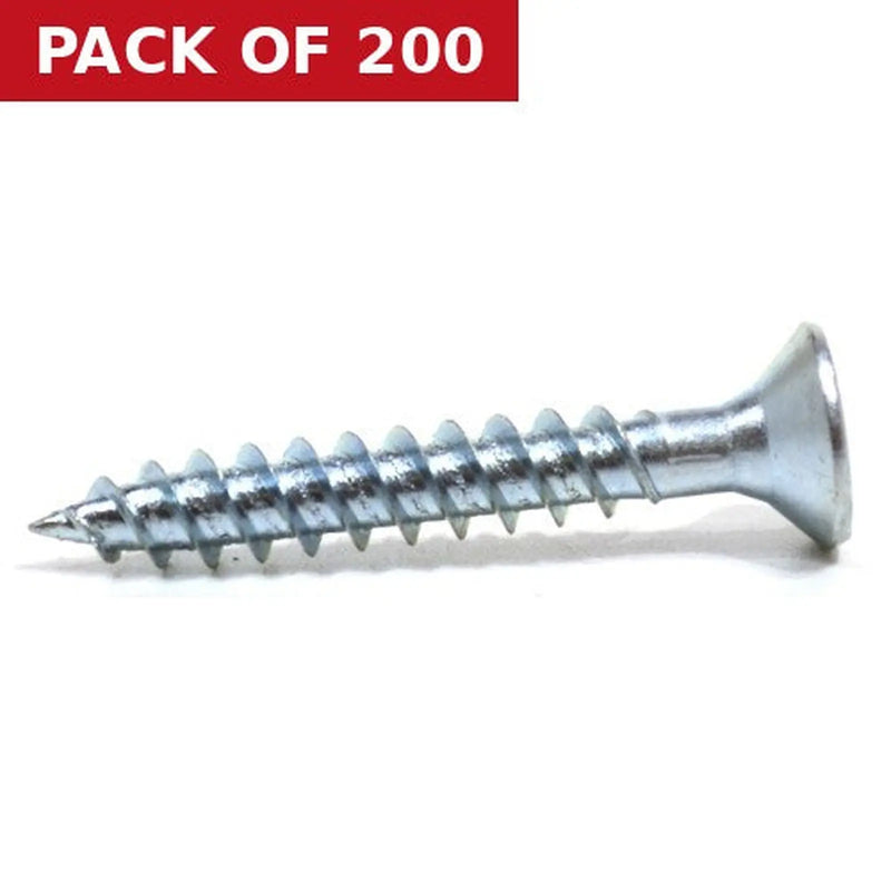 Centurion 1 1/2" x 12 Pozi CSK ZP Twin Screws  (200)