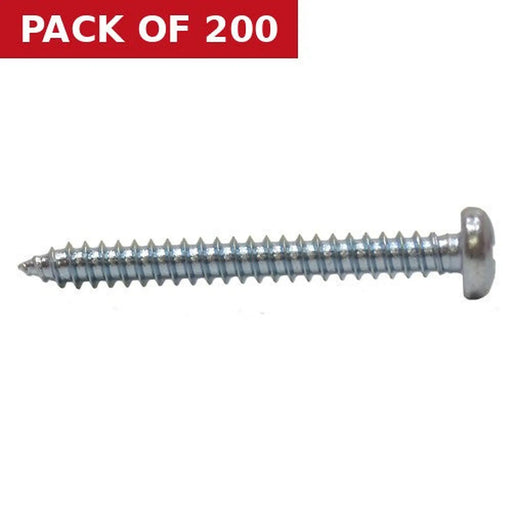 Centurion 1 1/2" x 8 Pozi Pan Head ZP Self Tapping Screws  (200)